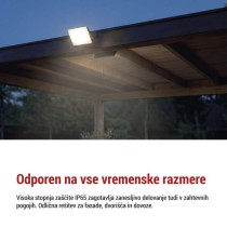 LED reflektor TAMBO EVO, 30 W, 3000 lm, IP65, črna