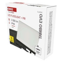 LED reflektor TAMBO EVO se senzorem pohybu, 30 W, 3000 lm, IP65, černý