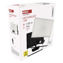 LED reflektor TAMBO se senzorem pohybu, 50 W, 5000 lm, černý