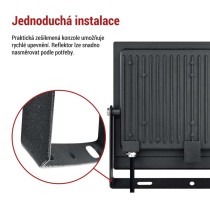 LED reflektor TAMBO EVO, 100 W, 10 000 lm, IP65, černý
