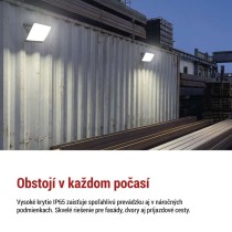LED reflektor TAMBO EVO, 100 W, 10 000 lm, IP65, čierny