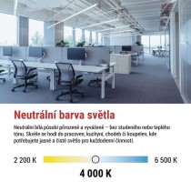 LED zářivka T8 6,5 W 60 cm neutrální bílá 10 ks