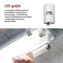 EMOS LED Fénycső T8 6,5 W 1 100 lm 60 cm, Hideg fehér 10 db.