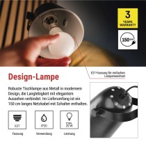 Schreibtischlampe NINA, schwarz