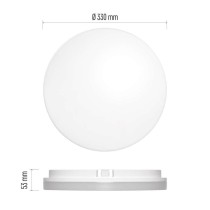 LED Deckenleuchte TORI, rund, weiss 24W warm w., IP54