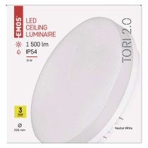 LED Deckenleuchte TORI, rund, weiss 15W neutralweiss, IP54
