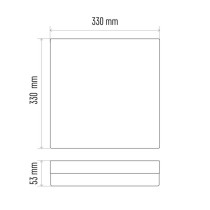 LED Deckenleuchte TORI, eckig, weiss 24W neutralweiss, IP54