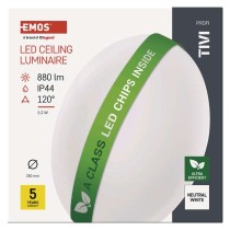 LED přisazené svítidlo TIVI, A CLASS, kruhové bílé 5,5W, IP44, neutrální bílá