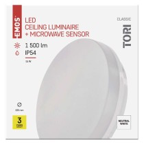 LED-Leuchte mit Bewegungsmelder TORI 22 cm, 15 W, Tageslichtweiß, IP54
