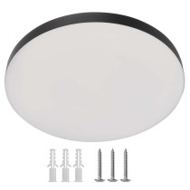 LED-Anbauleuchte DIONI rund, schwarz, 15W, mit Farbtemperatur-Änderung