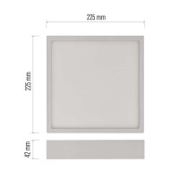 LED-Anbauleuchte NEXXO, quadratisch, weiß, 21W, mit Change CCT