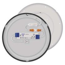 LED surface luminaire NEXXO, round, black, 28.5W, with change CCT