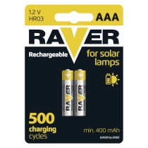 Nabíjecí baterie do solárních lamp RAVER SOLAR AAA (HR03) 400 mAh, 2 ks