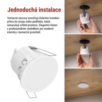 Mikrovlnné čidlo přítomnosti IP20 24GHZ 2000W, bílé