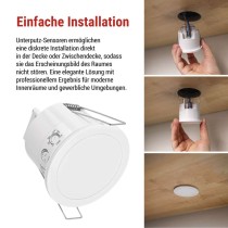 Mikrowellen-Präsenzmelder IP20 24GHZ 2000W, weiss