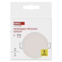 Mikrovlnné čidlo přítomnosti IP20 24GHZ 2000W, bílé