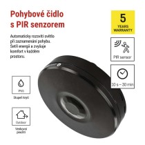 PIR senzor (pohybové čidlo) IP65 2000W, černé