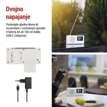 Prenosni radio z Bluetooth, DAB / DAB+ / FM, bel