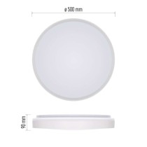 LED lámpatest LIVI 50 cm, 45 W, hideg-meleg fehér, távirányítóval szabályozható, dimmelhet