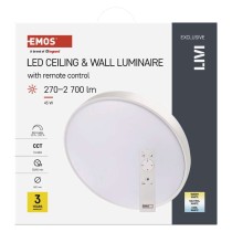 LED lámpatest LIVI 50 cm, 45 W, hideg-meleg fehér, távirányítóval szabályozható, dimmelhet