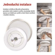 LED přisazené svítidlo SABI, kruhové 45W, stmív. se změnou CCT