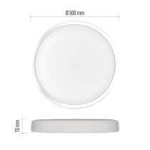 LED svítidlo ILVI 50 cm, 45 W, teplá-studená bílá, stmívatelné s ovladačem