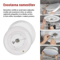 LED-svetilo ILVI za vgradnjo, okroglo, 30 W, z možnostjo zatemnitve in spreminjanja barvn
