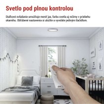 LED nástenné svietidlo ILVI, kruhové, 30 W, stmievateľné so zmenou CCT, biela + drevo