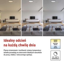 Oprawa LED nawierzchniowa ILVI, okrągła, 30 W, z funkcją ściemniania i zmianą CCT, biała 