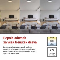 LED-svetilo ILVI za vgradnjo, okroglo, 30 W, z možnostjo zatemnitve in spreminjanja barvn