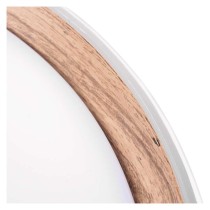 LED přisazené svítidlo ILVI, kruhové 30W, stmív. se změnou CCT, bílá+dřevo