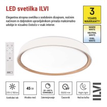 LED-svetilo ILVI za vgradnjo, okroglo, 45 W, z možnostjo zatemnitve in spreminjanja barvn