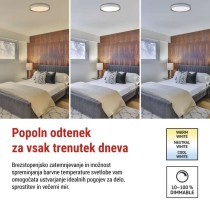 LED-svetilo ILVI za vgradnjo, okroglo, 45 W, z možnostjo zatemnitve in spreminjanja barvn