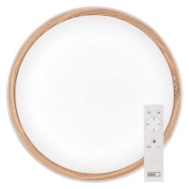 LED přisazené svítidlo ILVI, kruhové 45W, stmív. se změnou CCT, bílá+dřevo