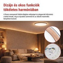 ILVI LED-es felületre szerelhető lámpa, kör alakú, 30 W, fényerő-szabályozás + CCT, feket