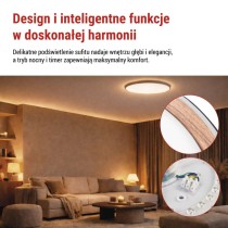 Oprawa LED do montażu natynkowego ILVI, okrągła 30 W, regulacja jasności + CCT, czarna + 