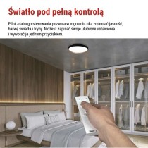 Oprawa LED do montażu natynkowego ILVI, okrągła, 45 W, regulacja jasności + CCT, czarna +