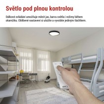 LED přisazené svítidlo ILVI, kruhové 30W, stmívání+CCT, černá+champagne