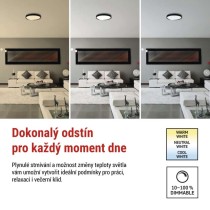 LED přisazené svítidlo ILVI, kruhové 30W, stmívání+CCT, černá+champagne