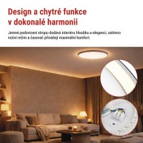 LED přisazené svítidlo ILVI, kruhové 30W, stmívání+CCT, černá+champagne