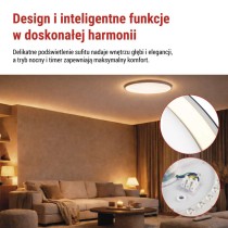 Oprawa LED do montażu natynkowego ILVI, okrągła 30 W, regulacja jasności + CCT, czarna + 