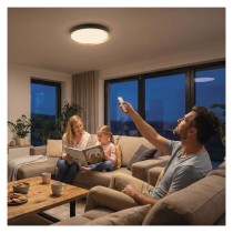 LED přisazené svítidlo ILVI, kruhové 30W, stmívání+CCT, černá+champagne
