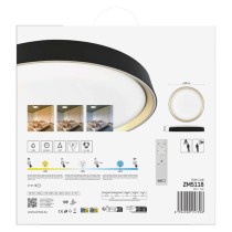 LED přisazené svítidlo ILVI, kruhové 30W, stmívání+CCT, černá+champagne