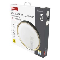 LED přisazené svítidlo ILVI, kruhové 45W, stmívání+CCT, černá+champagne