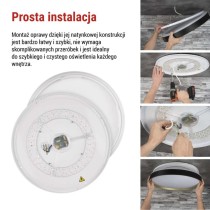 Oprawa LED nawierzchniowa ILVI, okrągła, 45 W, regulacja jasności + CCT, czarna + szampań