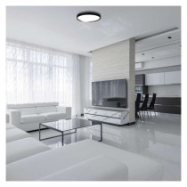 LED přisazené svítidlo ILVI, kruhové 45W, stmívání+CCT, černá+champagne