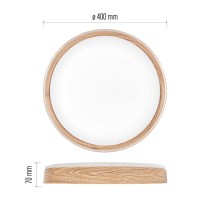 LED přisazené svítidlo ILVI, kruhové 30W, stmívání+CCT, dřevo