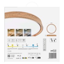 LED přisazené svítidlo ILVI, kruhové 30W, stmívání+CCT, dřevo