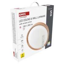 LED přisazené svítidlo ILVI, kruhové 30W, stmívání+CCT, dřevo
