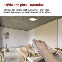 LED přisazené svítidlo ILVI, kruhové 45W, stmívání+CCT, dřevo